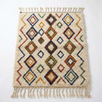 Jewel Lattice Azilal rug — full rug on white studio background