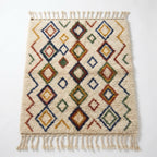 Jewel Lattice Azilal rug — full rug on white studio background