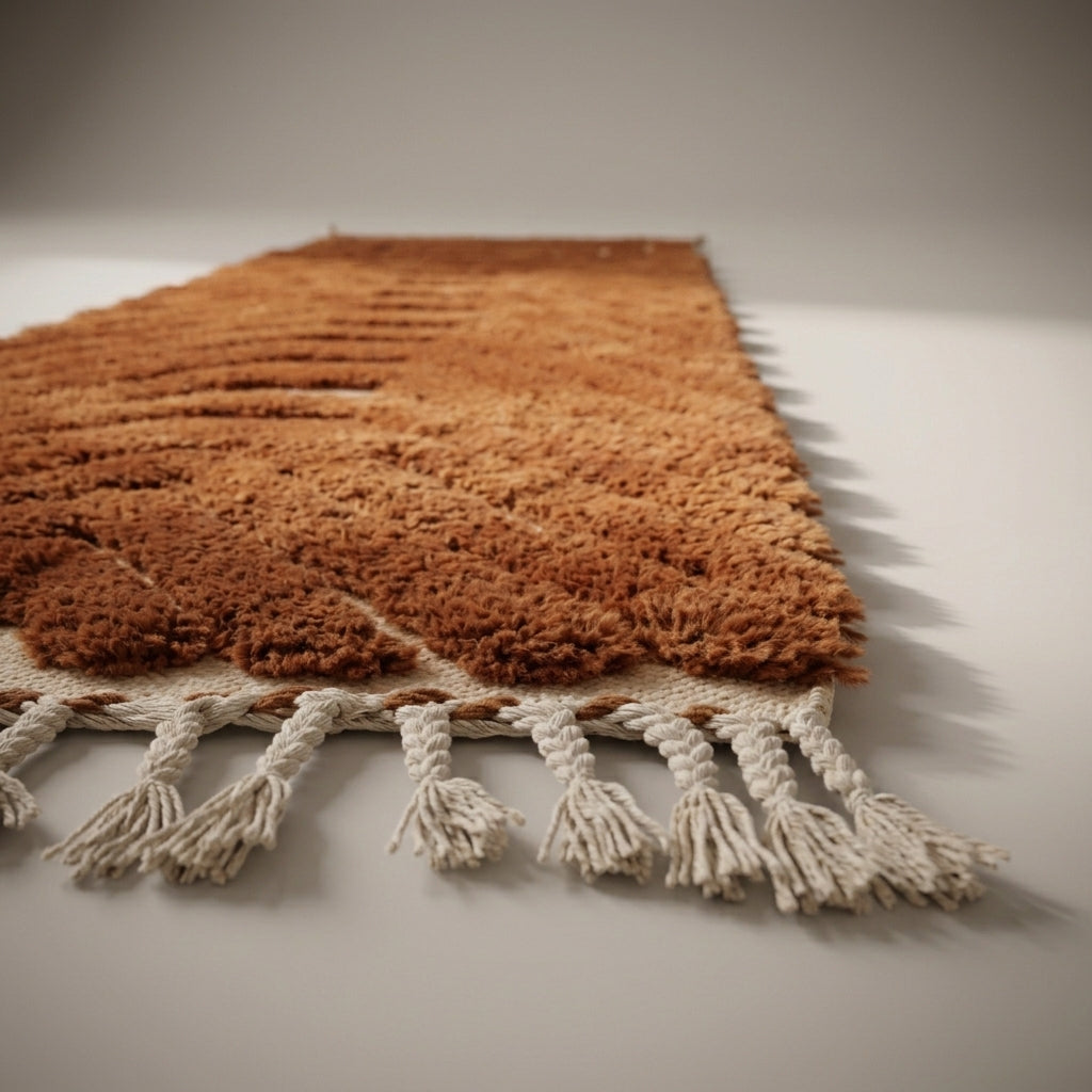 Kasbah Hall Moroccan Runner Rug - handwoven Berber wool detail
