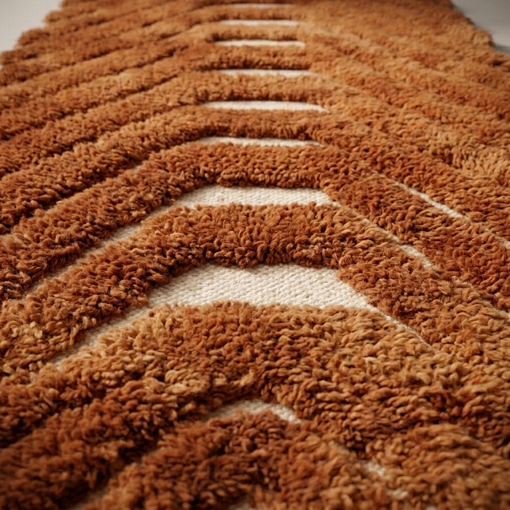 Kasbah Hall Moroccan Runner Rug - handwoven Berber wool detail