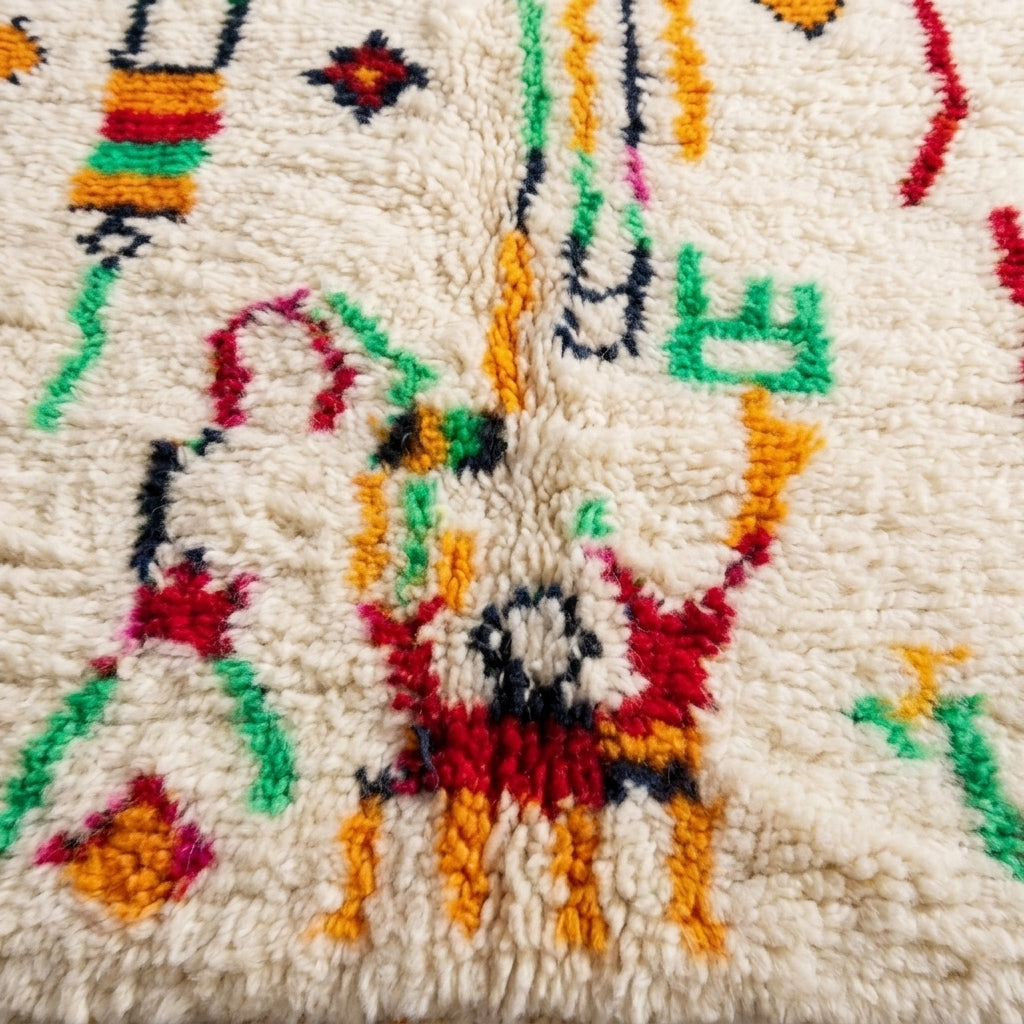Lagoon Trail Moroccan Runner Rug - handwoven Berber wool