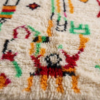 Lagoon Trail Moroccan Runner Rug - handwoven Berber wool detail
