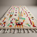 Lagoon Trail Moroccan Runner Rug - handwoven Berber wool detail