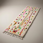 Lagoon Trail Moroccan Runner Rug - handwoven Berber wool detail