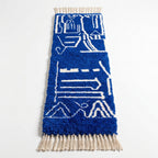 Lantern Path Moroccan Runner Rug - handwoven Berber wool
