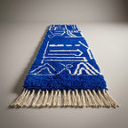 Lantern Path Moroccan Runner Rug - handwoven Berber wool detail