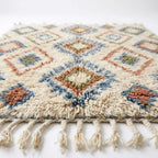 Lattice Earth Azilal rug — full rug on white studio background