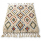 Lattice Earth Azilal rug — full rug on white studio background