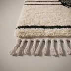Marigold Path Moroccan Runner Rug - handwoven Berber wool detail