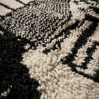 Marigold Path Moroccan Runner Rug - handwoven Berber wool detail