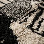 Marigold Path Moroccan Runner Rug - handwoven Berber wool detail