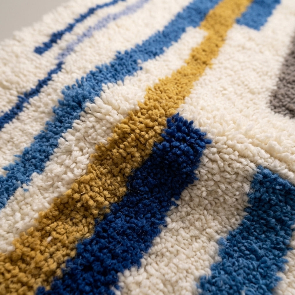 Meadow Alley Moroccan Runner Rug - handwoven Berber wool detail