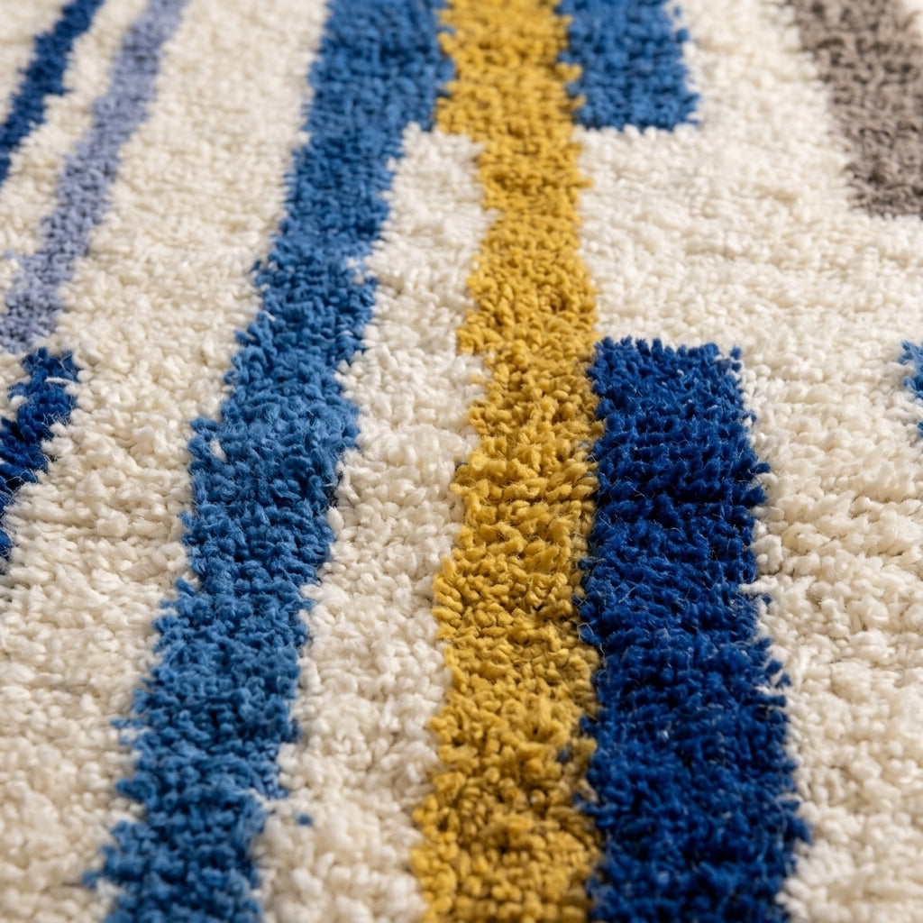 Meadow Alley Moroccan Runner Rug - handwoven Berber wool detail