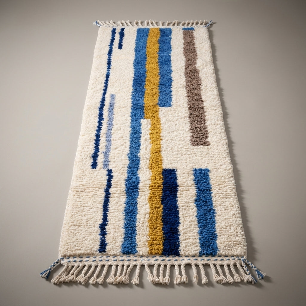 Meadow Alley Moroccan Runner Rug - handwoven Berber wool detail