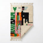 Meadow Confetti Azilal rug — folded corner showing plush pile depth