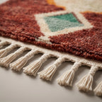 Mist Corridor Moroccan Runner Rug - handwoven Berber wool detail