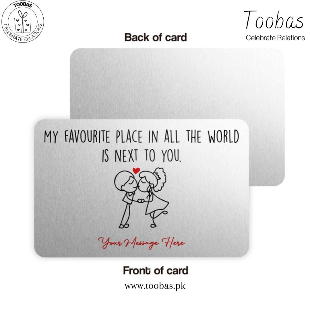 Personalized Metal Wallet Card for Fiance