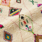Neon Diamonds Azilal rug — wool pile texture close-up