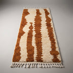 Nomad Trail Moroccan Runner Rug - handwoven Berber wool detail