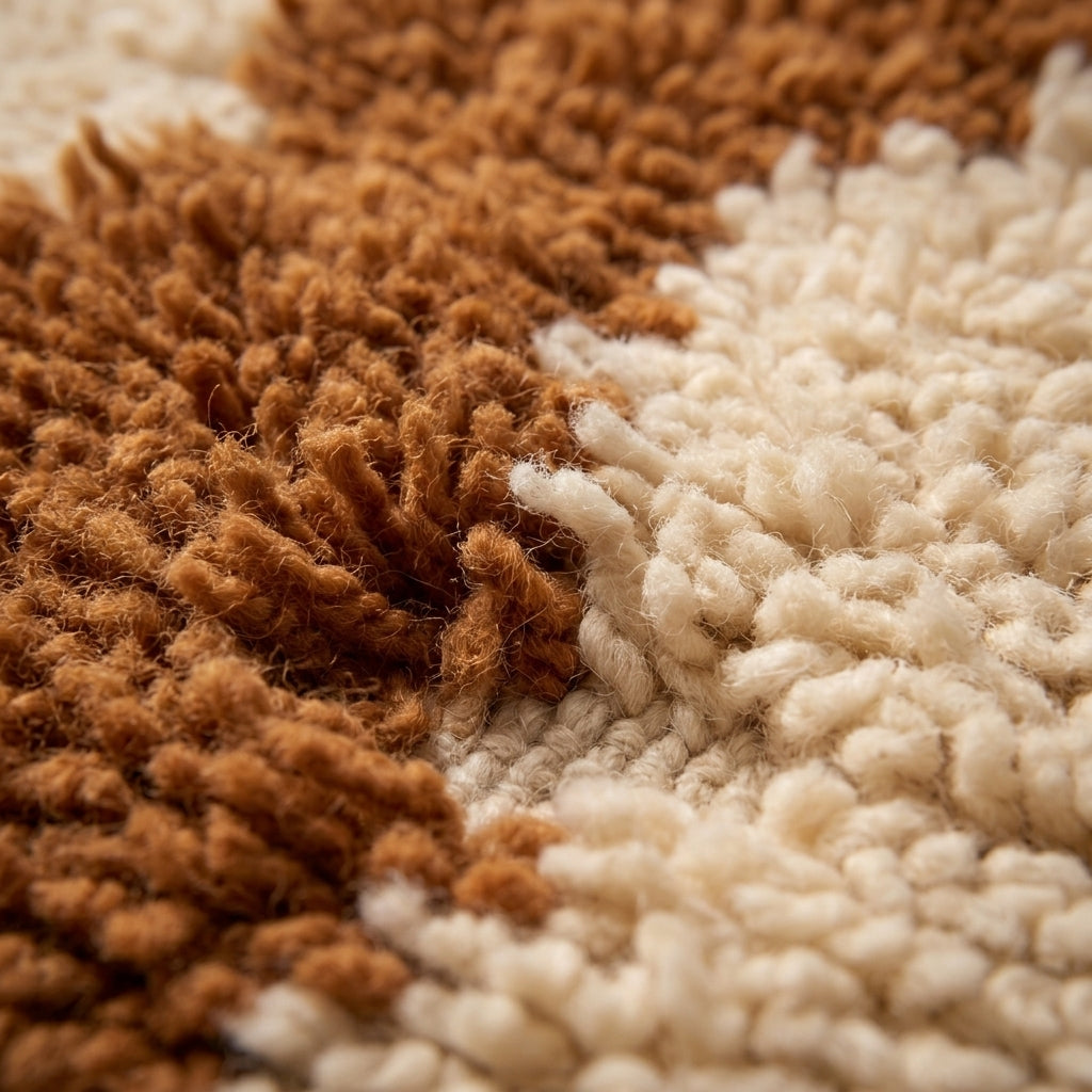 Nomad Trail Moroccan Runner Rug - handwoven Berber wool detail