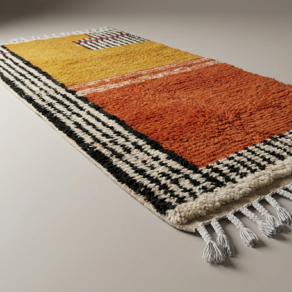 Oasis Alley Moroccan Runner Rug - handwoven Berber wool detail
