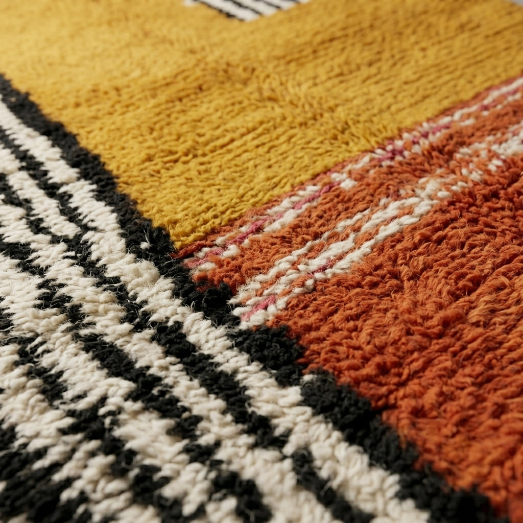 Oasis Alley Moroccan Runner Rug - handwoven Berber wool detail