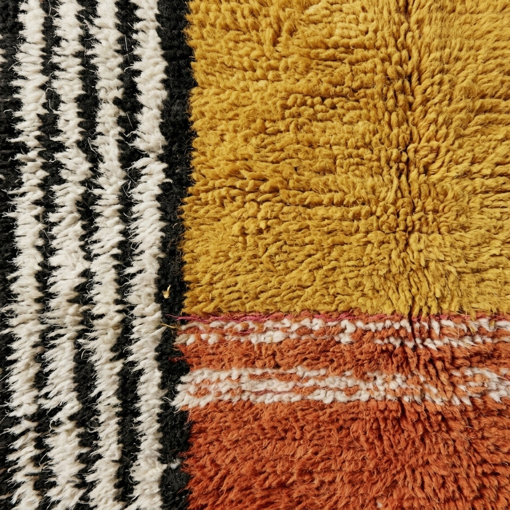 Oasis Alley Moroccan Runner Rug - handwoven Berber wool detail
