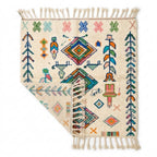 Oasis Trees Azilal rug — folded corner showing plush pile depth