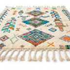 Oasis Trees Azilal rug — wool pile texture close-up