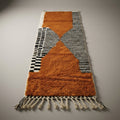 Ochre Path Moroccan Runner Rug - handwoven Berber wool