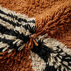 Ochre Path Moroccan Runner Rug - handwoven Berber wool detail