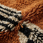 Ochre Path Moroccan Runner Rug - handwoven Berber wool detail