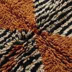 Ochre Path Moroccan Runner Rug - handwoven Berber wool detail