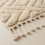 Palm Trail Moroccan Runner Rug - handwoven Berber wool