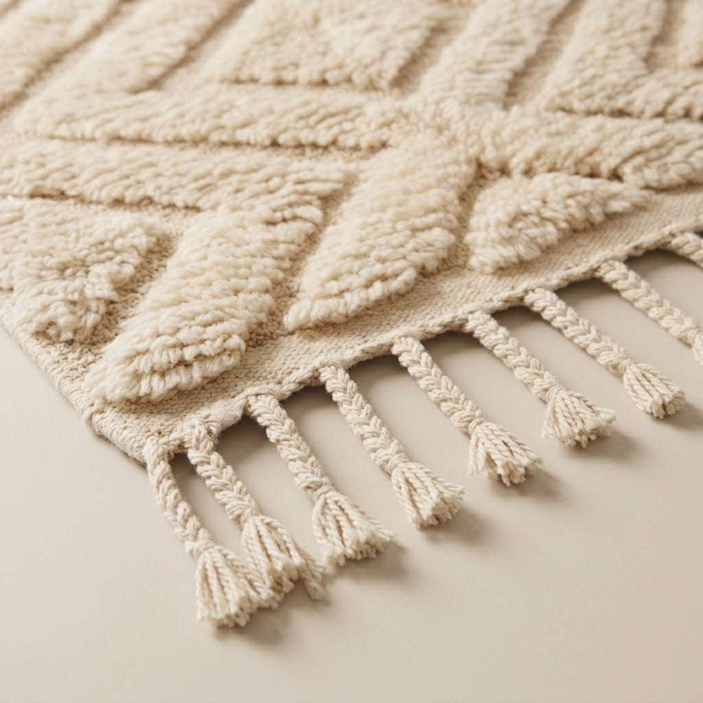 Palm Trail Moroccan Runner Rug - handwoven Berber wool
