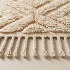 Palm Trail Moroccan Runner Rug - handwoven Berber wool detail