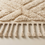 Palm Trail Moroccan Runner Rug - handwoven Berber wool detail