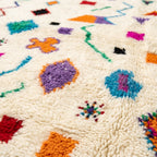 Playful Sprinkle Azilal rug — wool pile texture close-up
