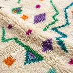 Playful Sprinkle Azilal rug — wool pile texture close-up