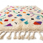 Playful Sprinkle Azilal rug — full rug on white studio background