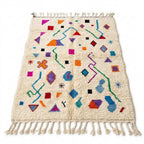 Playful Sprinkle Azilal rug — full rug on white studio background