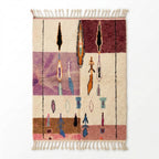 Plum Fields Boujaad rug — full rug on white studio background