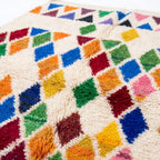 Prism Diamonds Azilal rug — wool pile texture close-up