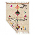 Rainbow Totem Azilal rug — full rug on white studio background