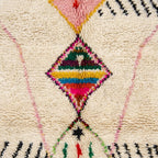 Rainbow Totem Azilal rug — wool pile texture close-up