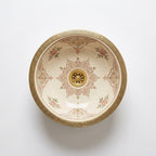 Rose Garden Brass Moroccan ceramic sink - close-up of painted roses