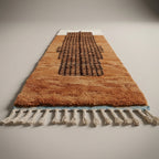 Rose Medina Moroccan Runner Rug - handwoven Berber wool detail