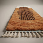 Rose Medina Moroccan Runner Rug - handwoven Berber wool detail