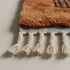 Rose Medina Moroccan Runner Rug - handwoven Berber wool detail
