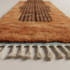 Rose Medina Moroccan Runner Rug - handwoven Berber wool detail